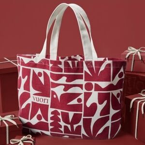 NWT Vuori Strawberry Cotton Canvas Tote